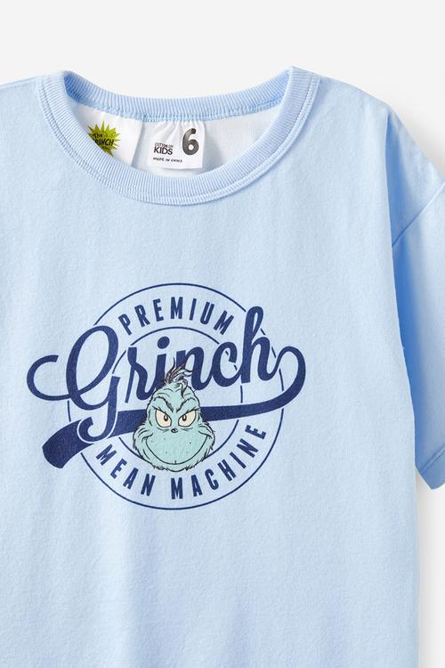 Damon short sleeve pyjama set license - lcn drs in the navy check/grinch mean machine
