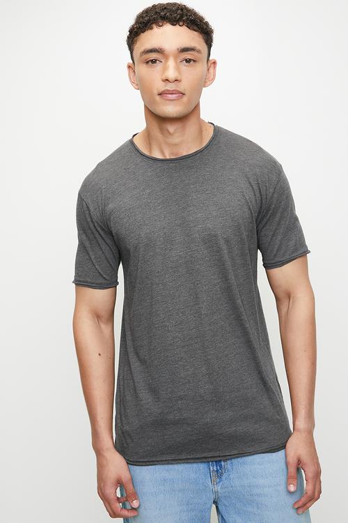 Crew Neck T-Shirt - Charcoal Marl