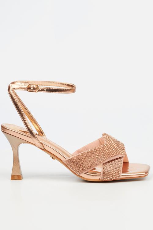 Ambur 1 Open Toe Ankle Strap - Gold