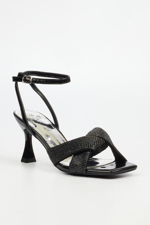Ambur 1 Open Toe Ankle Strap - Black