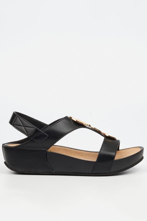 Delia 15 Open Toe Slingback - Black