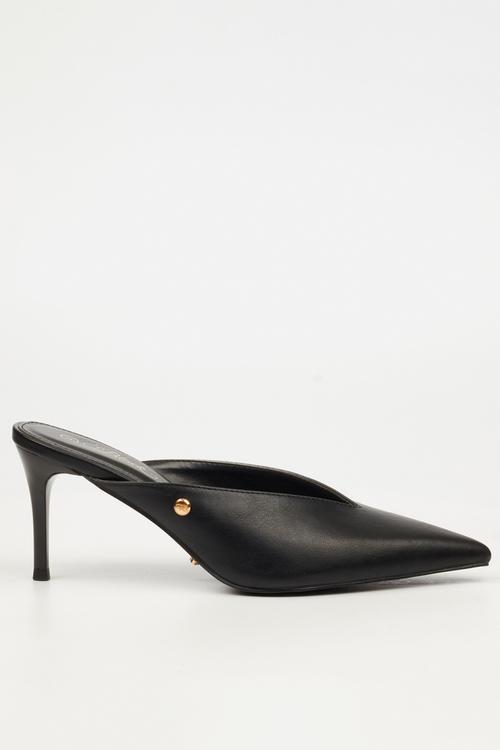 Gallery 3 bow mule heel - black