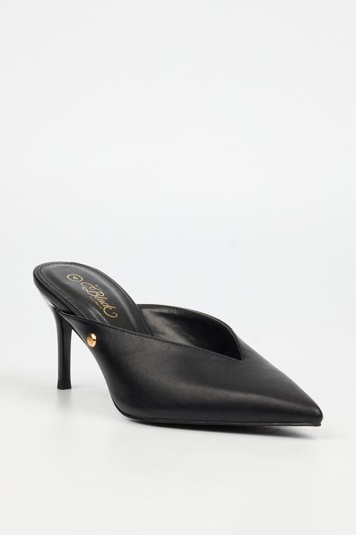 Gallery 3 bow mule heel - black