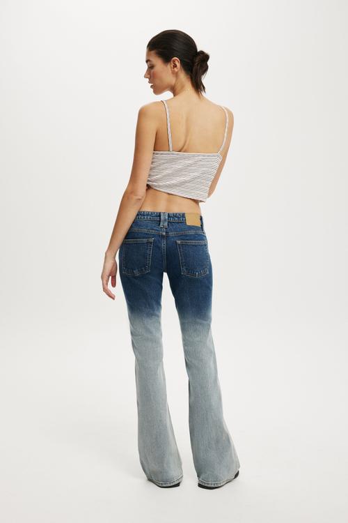 Low rise bootcut jean - ombre blue