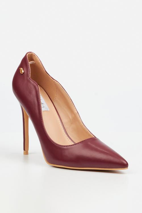 Lola 58 scalloped court heel - wine
