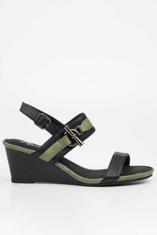 Shani 12 Open Toe Slingback - Black