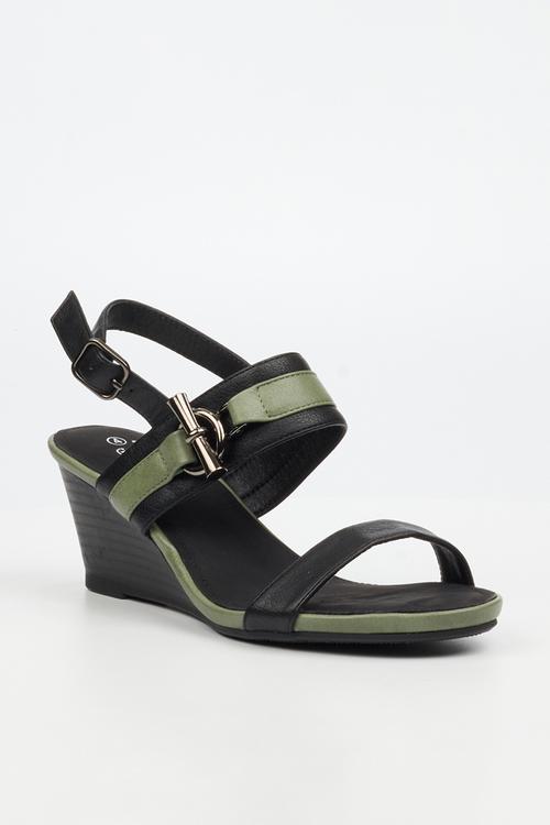 Shani 12 Open Toe Slingback - Black
