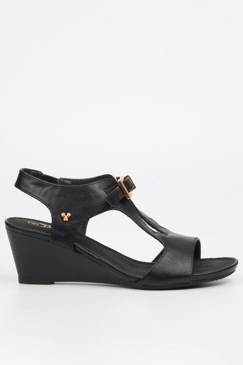 Shani 13 Open Toe Slingback - Black