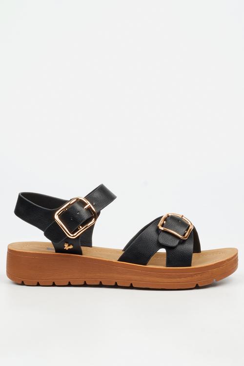Xara 7 Open Toe Ankle Strap - Black