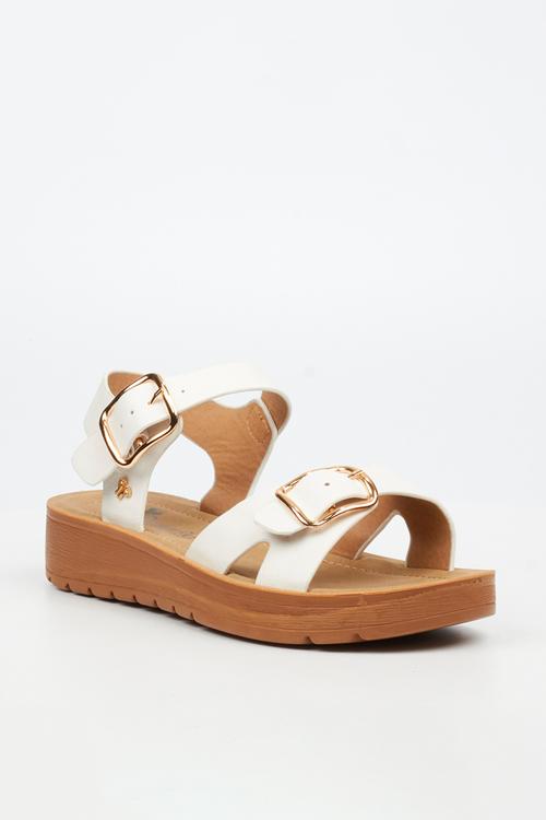 Xara 7 Open Toe Ankle Strap - White