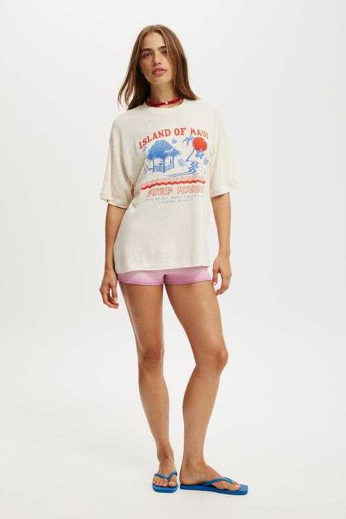 The boxy graphic tee - island of maui/coconut