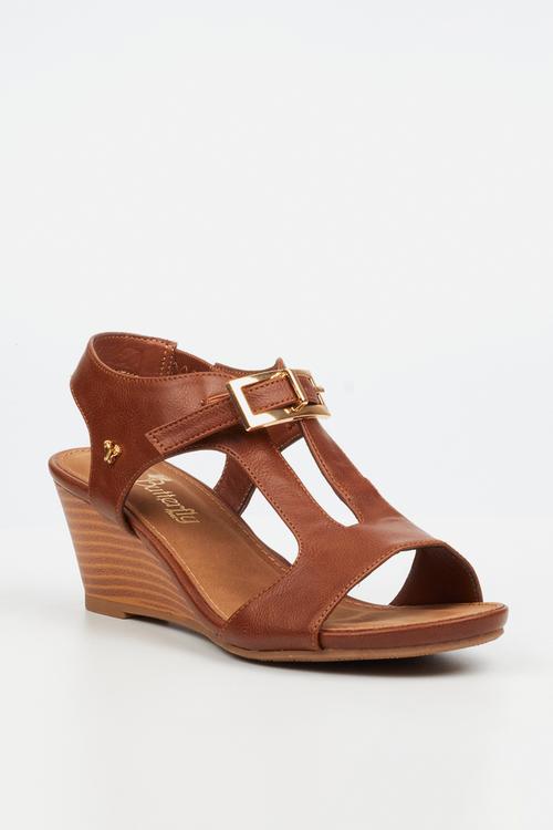 Shani 13 Open Toe Slingback - Brown