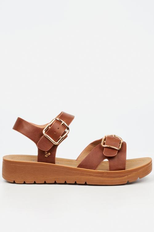 Xara 7 Open Toe Ankle Strap - Brown