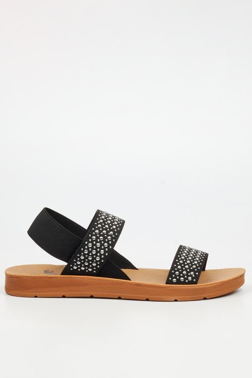 Zina 23 Open Toe Slingback - Black