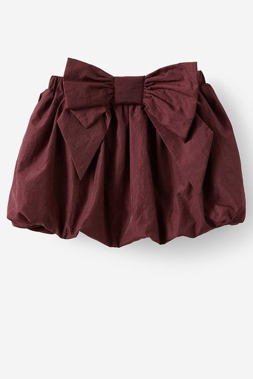 Daisy bow bubble skirt - bordeaux