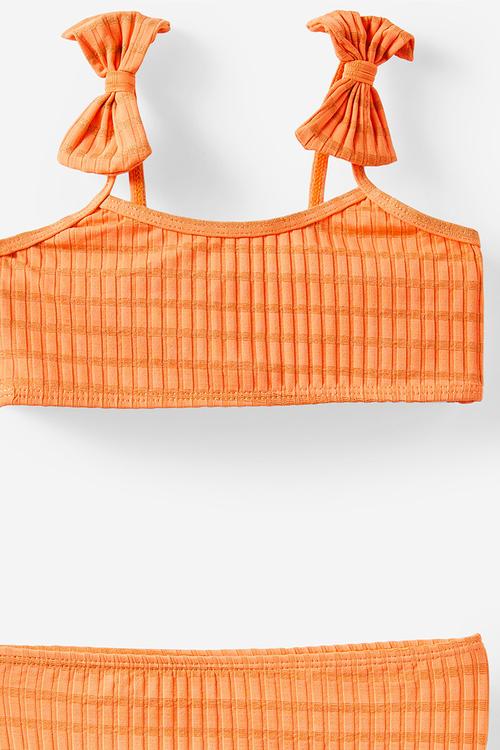 Peggy bow bikini - mandarin pop/shimmer stripe