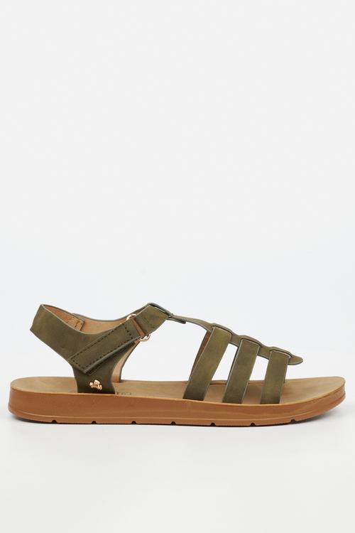 Zina 24 Open Toe Ankle Strap - Green