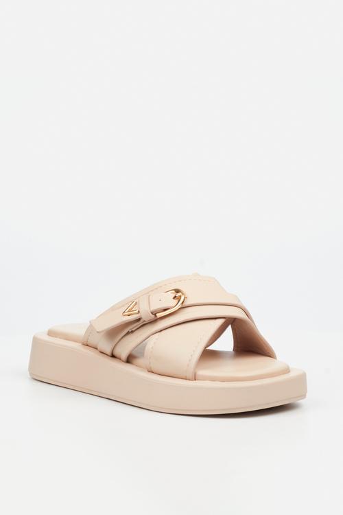COCONUT 28 Thick Cross Strap Sandal - Neutral
