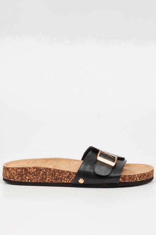 QORK 6 Comfort Sock Qork Sandal - Black