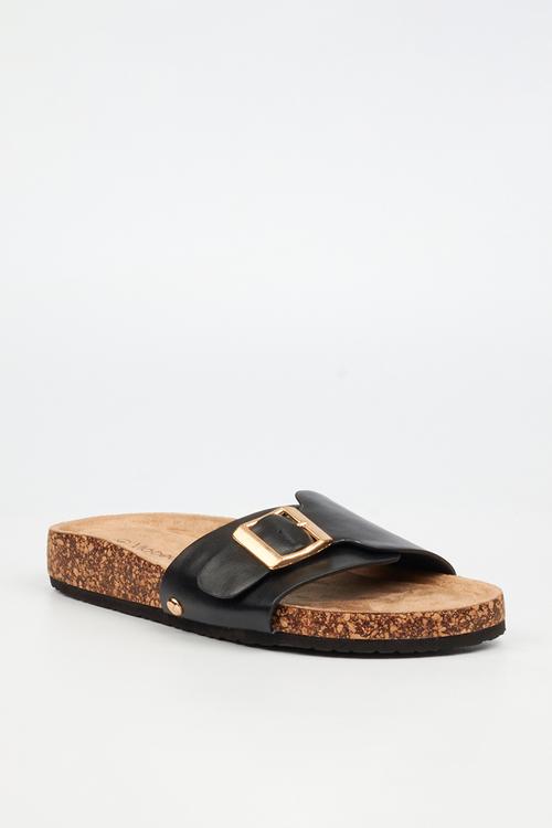 QORK 6 Comfort Sock Qork Sandal - Black