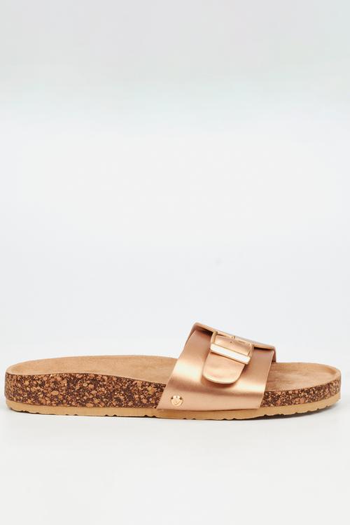 QORK 6 Comfort Sock Qork Sandal - Rose Gold