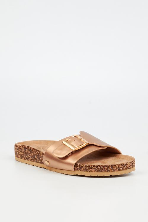 QORK 6 Comfort Sock Qork Sandal - Rose Gold