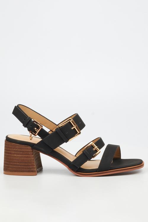 Jungle 2 chunky wooden heel - black