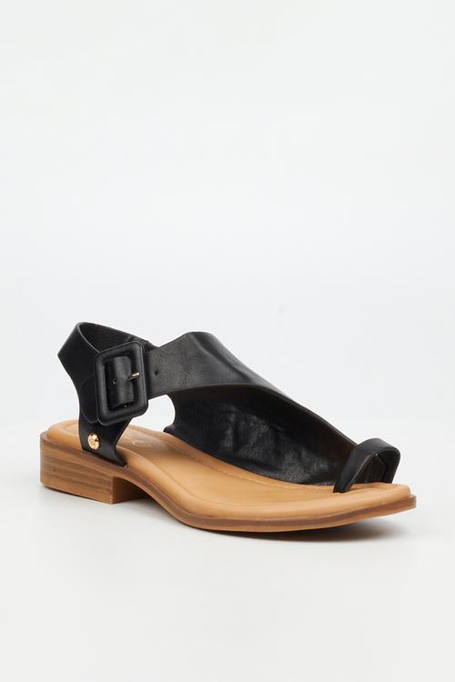 Micah 3 toe loop sandal - black