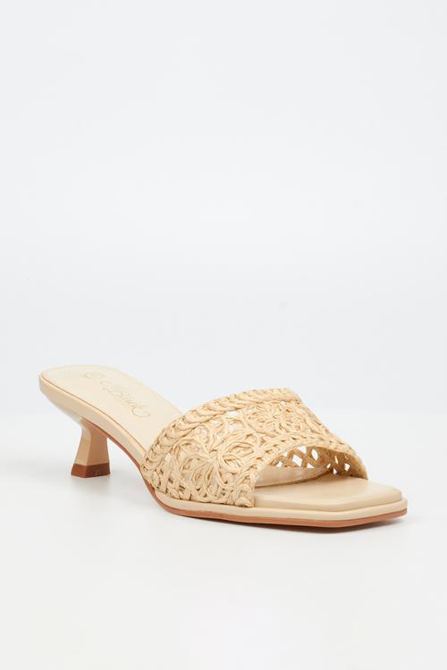 Parsley 1 comfort sock raffia kitten heel - beige