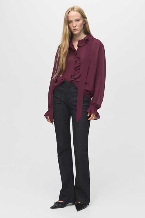 Blouse bologna -  dark red