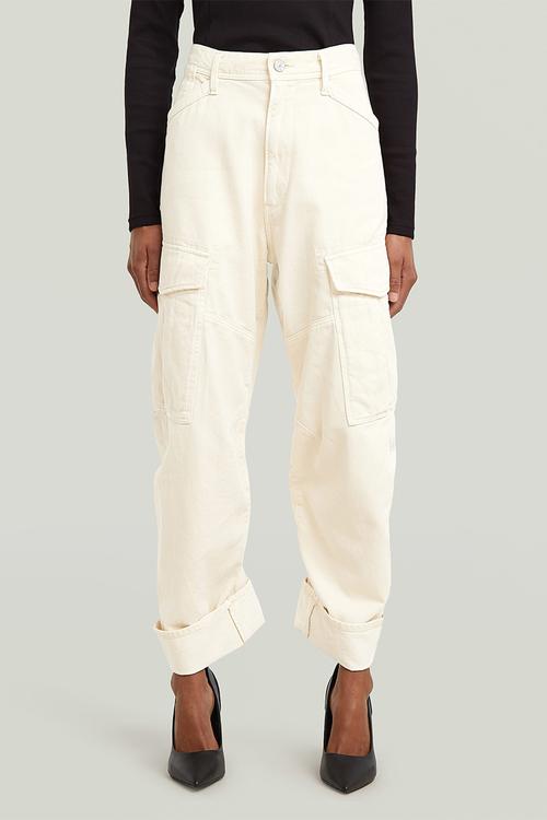 Cargo 3D boyfriend pants wmn - white