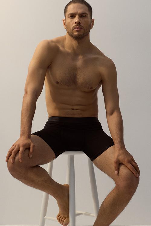 2 Pack mid trunks with lycra® - black