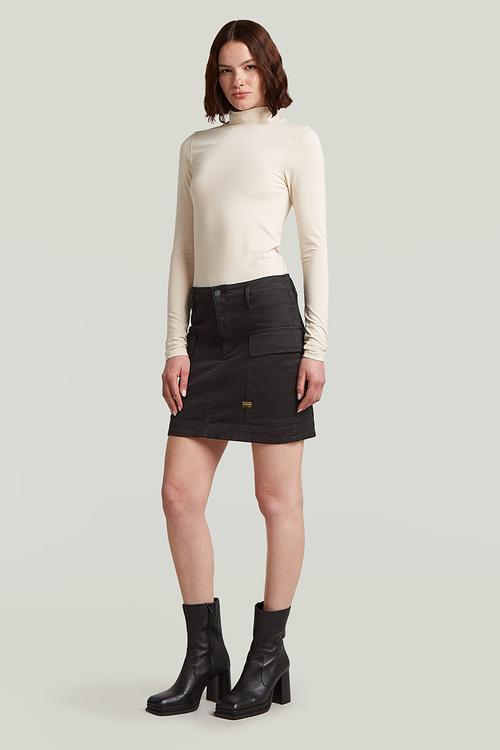 Cargo Short Skirt Wmn - Black