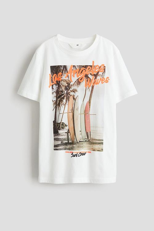 Printed T-shirt - white/los angeles waves