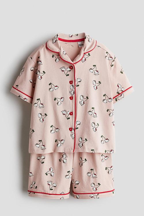 Printed cotton pyjamas - peach pink/hello kitty