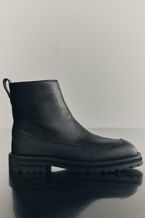 Leather boots - black