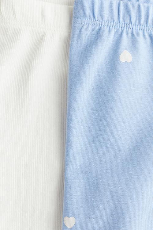 2-Pack cycling shorts - light blue hearts 