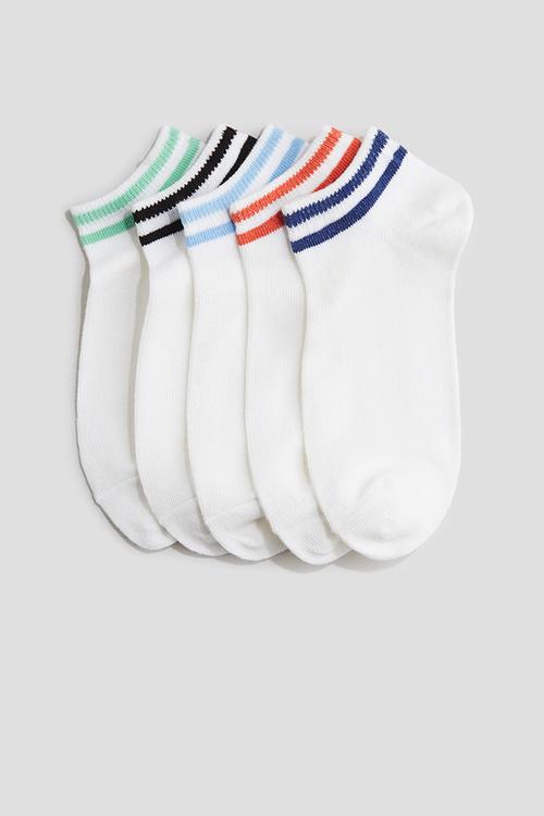 5-Pack trainer socks - white striped