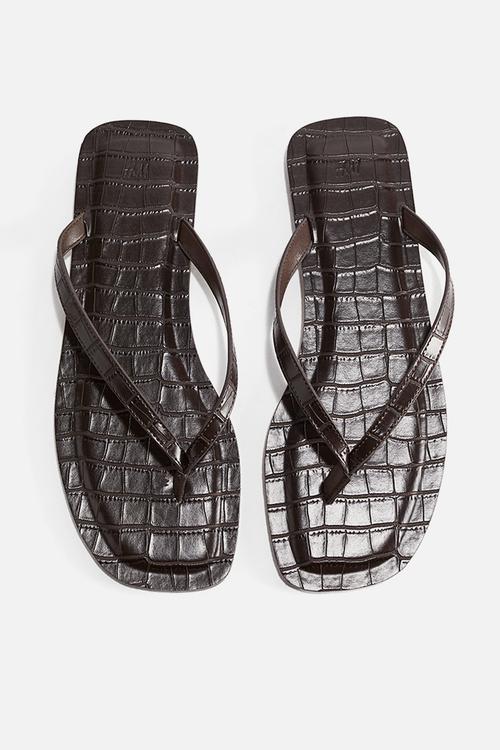 Flip-flops - dark brown 