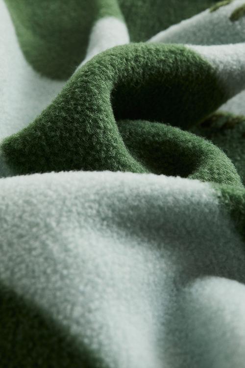 Patterned fleece blanket - turquoise/patterned