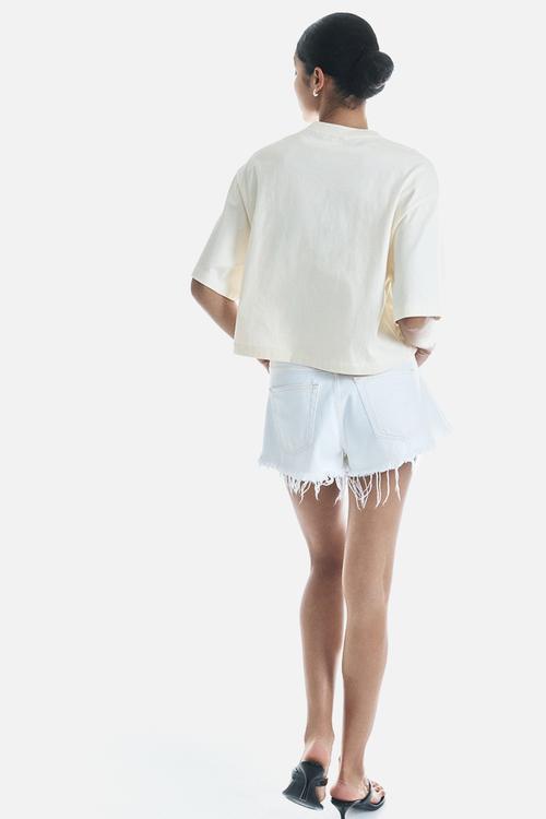 Embellished t-shirt - cream