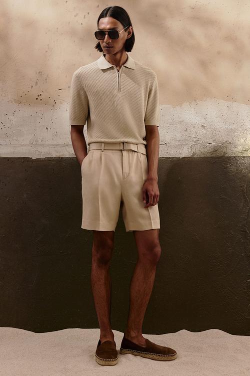 Slim fit polo shirt - light beige