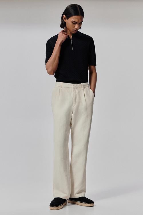 Slim fit polo shirt - black