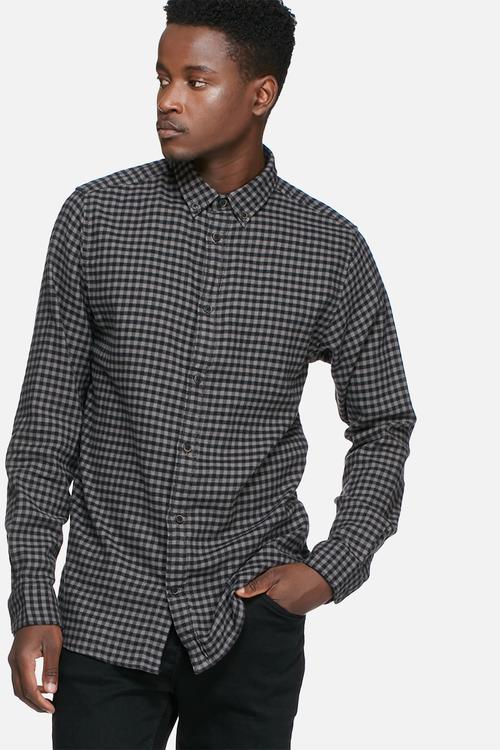 Gingham slim shirt