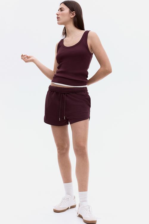 Sweatshirt shorts - burgundy