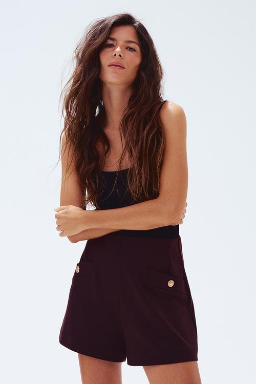 Interlock shorts - dark brown
