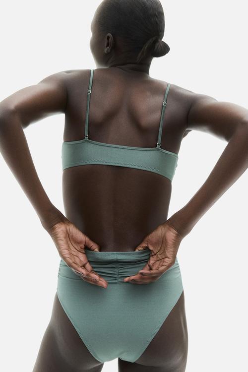 Padded bikini top -  dusty green 