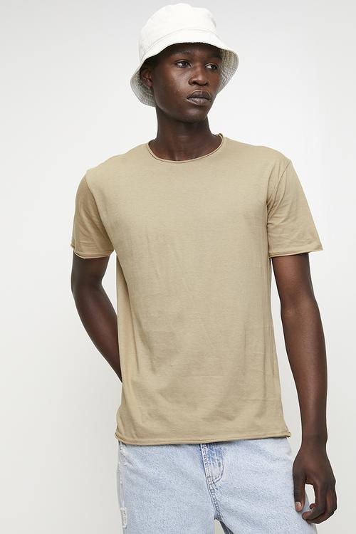 Crew Neck T-shirt - Stone