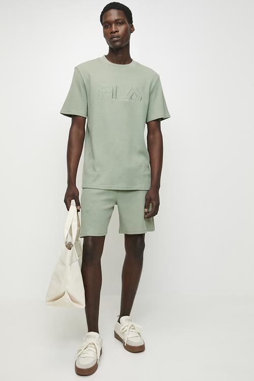 Caleb Waffle T-Shirt - Iceberg Green