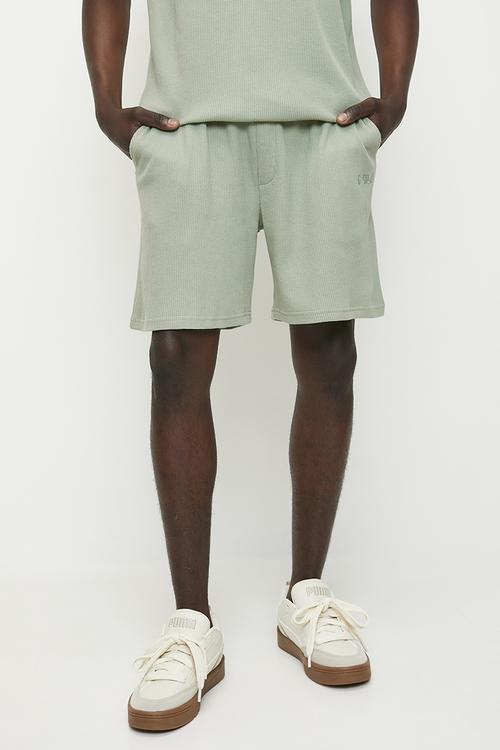 Caleb Waffle Shorts - Iceberg Green